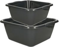 Plasticforte Afwasteilen Set - Kunststof - 6 en 10 Liter - Antraciet