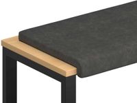 vidaXL Bankkussen Kunstleer Zwart 110 cm