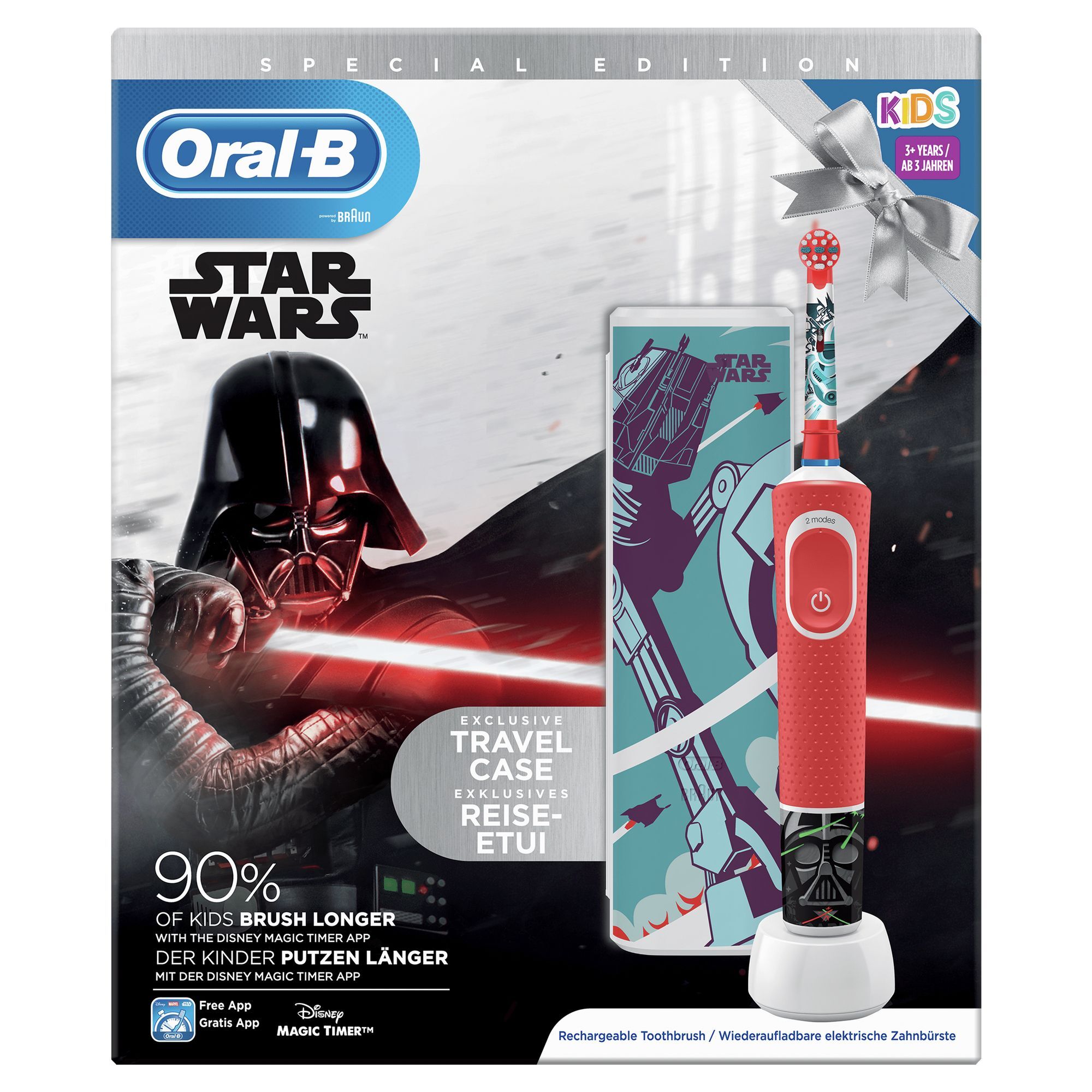 Oral-B Kids Elektrische Tandenborstel Star Wars Powered By Braun wit, rood