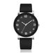 LGT JWLS Lookinggoodtoday Minimalistisch Herenhorloge met Hoog Contrast en Zwarte Lederen Band