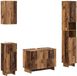 vidaXL - 4-delige - Badkamerkast - Set - EDE - Oud - hout - Bewerkt - hout