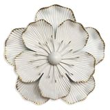 Metalen bloem muurkunst decor, 9 inch rustiek modern bloemensculptuur, noodlijdende ijzeren muur opknoping woondecoratie accent kunstwerken voor binnen keuken slaapkamer woonkamer kantoor buiten tuin