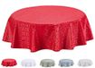 Home Direct Nappe Ronde - Lavable - Protège Table - Imperméable et Facile - 155 cm - Rouge