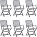 Maison Exclusive - Chaises pliantes 6 pièces avec coussins en bois d'acacia massif