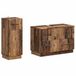 vidaXL - 2-delige - Badkamerkast - Set - HOORN - Oud - hout - Bewerkt - hout