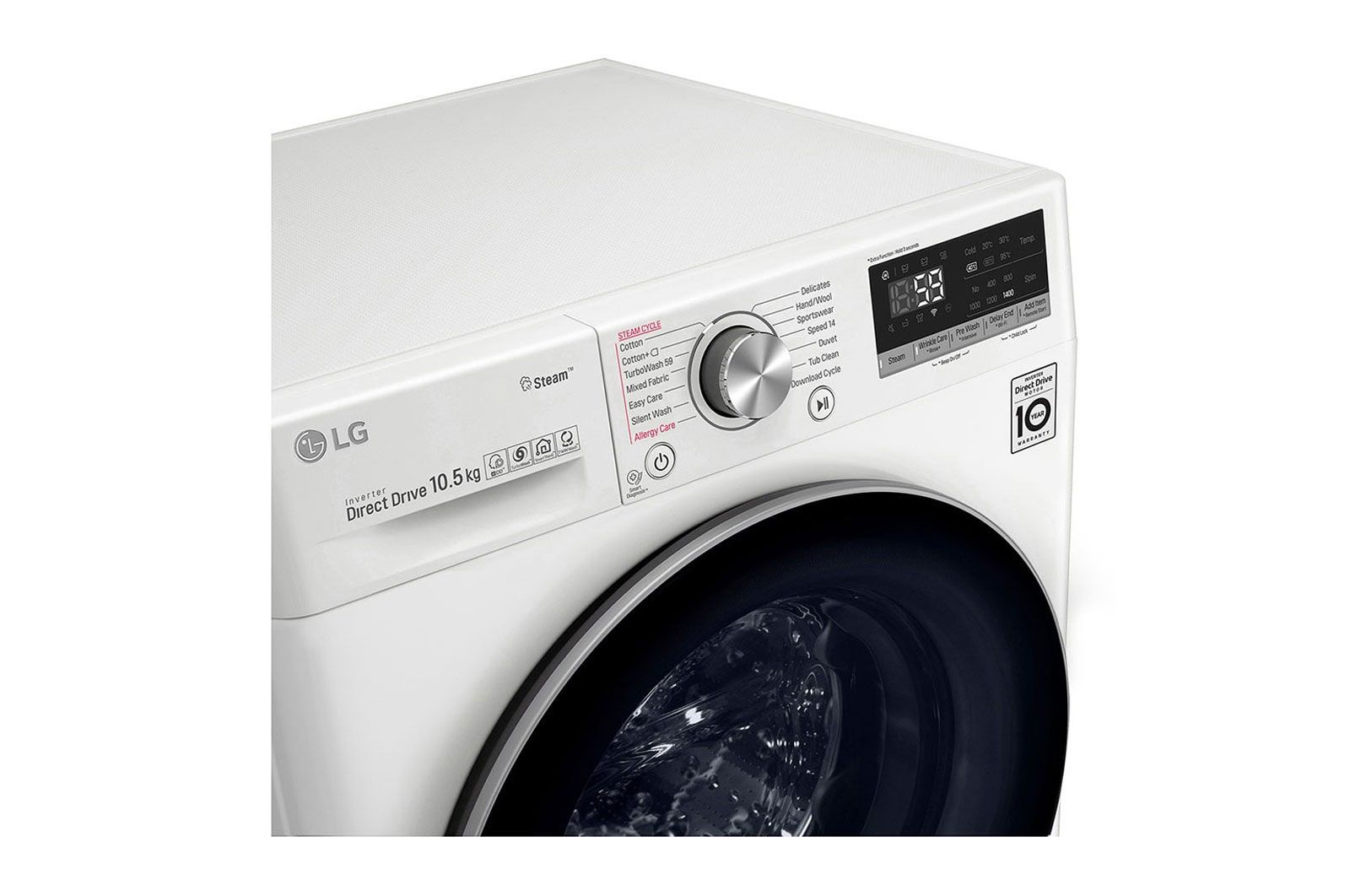 LG F6WV910P2E - 10.5 kg Wasmachine | 1600 RPM | Wit