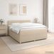 Maison Exclusive - Lit Boxspring avec matelas crème 140 x 200 cm tissu