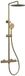 Sapho Iconic - Doucheset met kraan, diameter 25 cm, 3 stralen, mat goud AF139GB