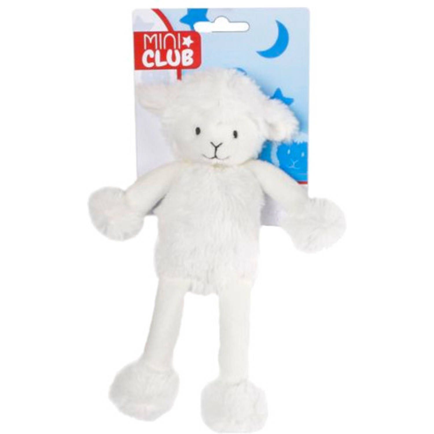 Mini Club Knuffelschaap Junior - 18 cm - Pluche - Wit