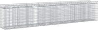 vidaXL Gabionen-verhoging voor planten, 3 stuks, 400 x 50 x 80 cm, verzinkt staal