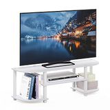 Furinno Breed entertainmentcentrum, standaard, tv-unit, ontworpen hout, wit, 120 (B) x 40 (H) x 34 (D) cm