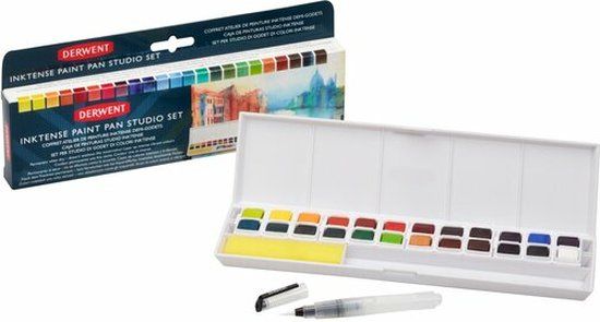 Derwent Inktense Paint Pan Set - 24 Colors