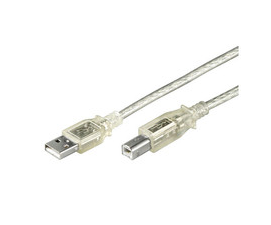 MicroConnect USB2.0 A-B Kabel - 1m - Transparant