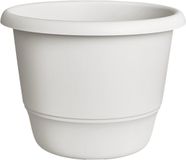 Elho Amiga Rond 25 - Bloempot voor Binnen & Buiten - 100% Gerecycled Plastic - Ø 24.5 x H 18.5 cm - Zijdewit