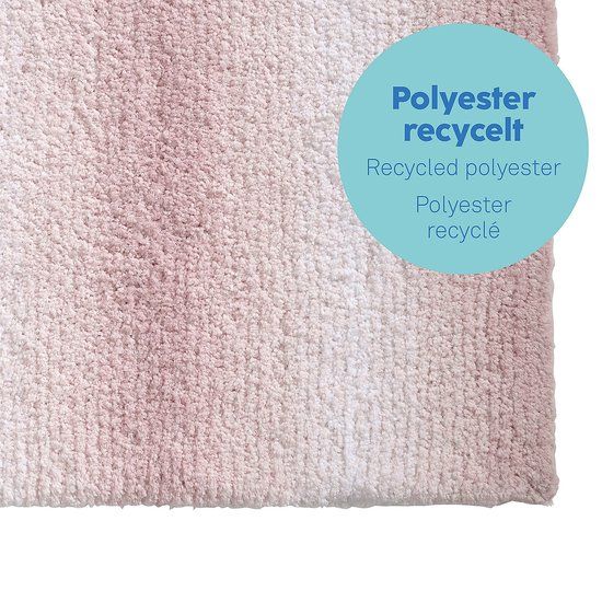 Kela Badmat Ombre, 120 x 70 cm, Polyester, Oud Roze