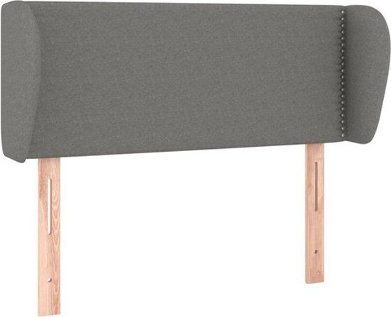 vidaXL Hoofdbord - Stof - Donkergrijs - 103x23x78/88 cm