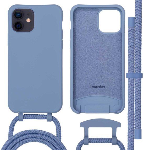 imoshion Color Backcover met afneembaar koord met MagSafe voor de Apple iPhone 12 (Pro) - Ash Blue
