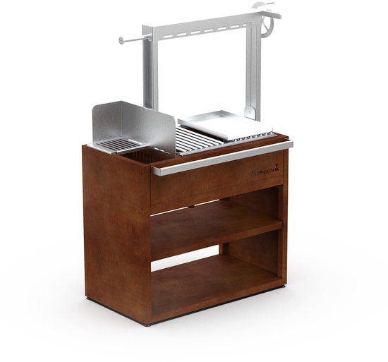 Barbecook Pedro houtbarbecue uit corten- en rvs