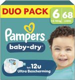 Pampers Baby-Dry Maat 6 - 68 Luiers - 13kg-18kg