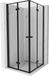 Mexen Mist-F Duo cabine de douche pliable 75 x 75, cadre noir, noir