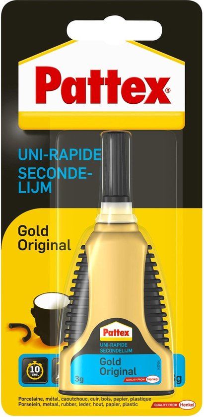 Pattex Gold Secondelijm - 3 g - Transparant