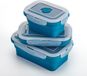 Muitomas Lunchboxset - 3-delige - Siliconen - Opvouwbaar - Blauw