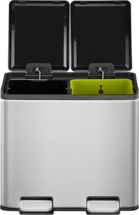 EKO Essential Splitted Recycler Pedaalemmer - 20 Liter (10+10L) - Mat RVS