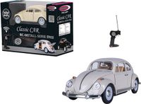 Jamara Volkswagen Kever RC Auto - Crèmewit - 1:18 - Diecast - 40 MHz