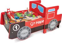 Hape No.1 Engine Table - Opvouwbare Treintafel met Geluid en Licht, 24-delig, 3 Jaar+