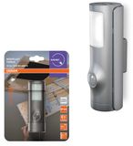 Osram LED nachtlampje zilver, 2in1 zaklampfunctie, lichtsensor, bewegingsmelder, op batterijen, IP54 spatwaterdicht