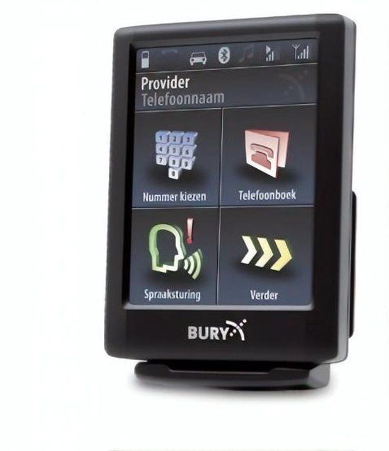 THB Bury Bury CC 9068 Carkit - Inbouw - Bluetooth 3.0 - Touchscreen - Zwart