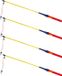 Eddy Toys Lampionstokjes - 4x - rood/blauw/geel - met lichtje - 50 cm