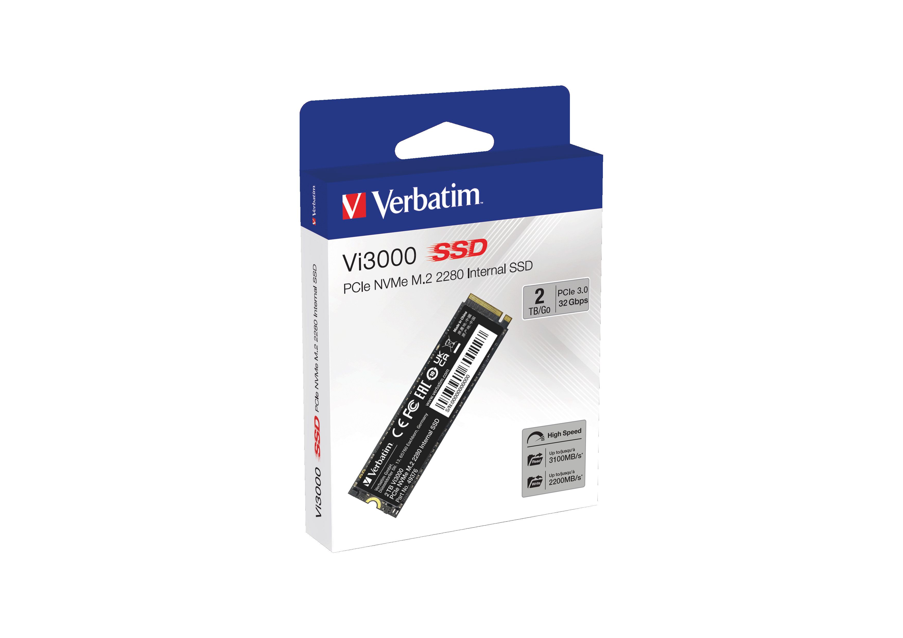Verbatim Vi3000 2TB NVMe PCIe M.2 SSD