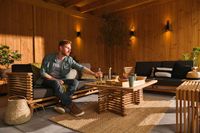 Merkloos Tuindeco Riverside teak 2-zits bank incl. kussens