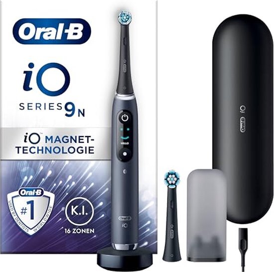 Oral-B Oral-B iO 9N Witte Elektrische Tandenborstel, 2 Opzetborstels, 1 Oplaadreisetui, Ontworpen Door Braun