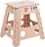 Merkloos / Sans marque Relaxdays Opstapje inklapbaar - tot 150 kg - beige