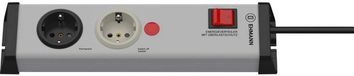 Ehmann 0218x00022301 Prise avec interrupteur 2 prises Gris, Noir Prise de terre 1 pièce(s)