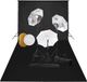 vidaXL Fotostudioset met lampen, paraplu's, achtergrond en reflector
