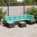 Maison Exclusive - Salon de jardin 8 pièces avec coussins, rotin synthétique noir