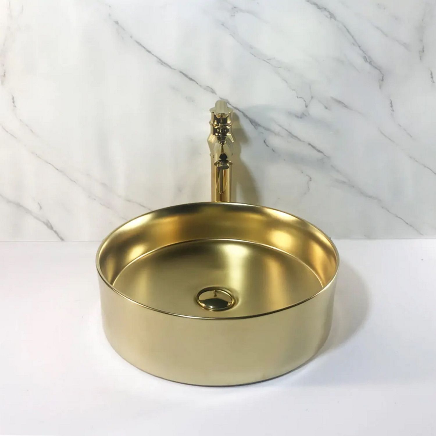 Boss & Wessing Waskom oro 40x12 cm mat goud - keramiek - 8719304063759