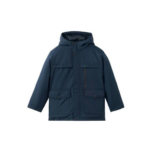 Mango Kids gewatteerde winterjas - marineblauw