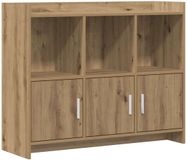 vidaXL Dressoir Artisanaal eiken 98,5 x 33 x 80 cm Bewerkt hout