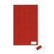MAUL Magneetsymbolen rechthoek 56 stuks Ferriet magnetisch beschriftbar 1 x 2 x 0.1 cm rood