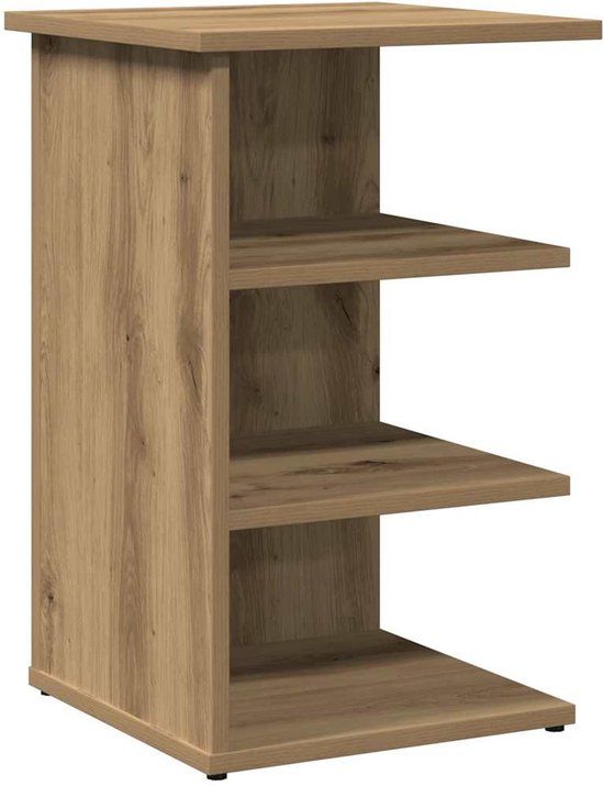vidaXL Dressoir 35x35x55 cm bewerkt hout artisanaal eikenkleur