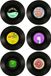 BeiJingLiangPinJiaZuoKeJiWenHuaFaZhanYouXianGongSi Set de 6 Sous-verres en vinyle noir