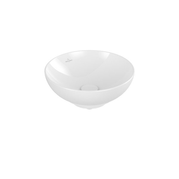 Villeroy & Boch Loop & friends opzetwastafel 38cm rond zonder overloop wit 4A4501