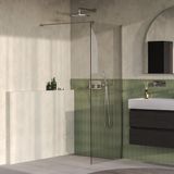 Brauer Oblivion - Inloopdouche - Helder Glas - 80 x 200 cm - incl. Glascoating - PVD RVS-Kleurig Geborsteld