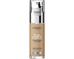 L'Oréal True Match Foundation 7.W Golden Amber - Natuurlijk Dekkende Foundation met Hyaluronzuur en SPF 17 - 30 ml