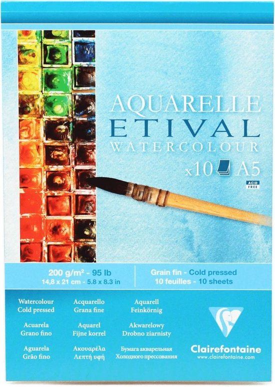 Clairefontaine Aquarelle Etival Watercolour A5 200 grams