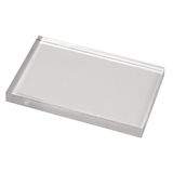 Rayher Acryl blok voor rubber en siliconen buffer scrapbooking accessoires voor het goed positioneren van stempels acrylplaat 125 x 172 x 12 mm in grijze blister